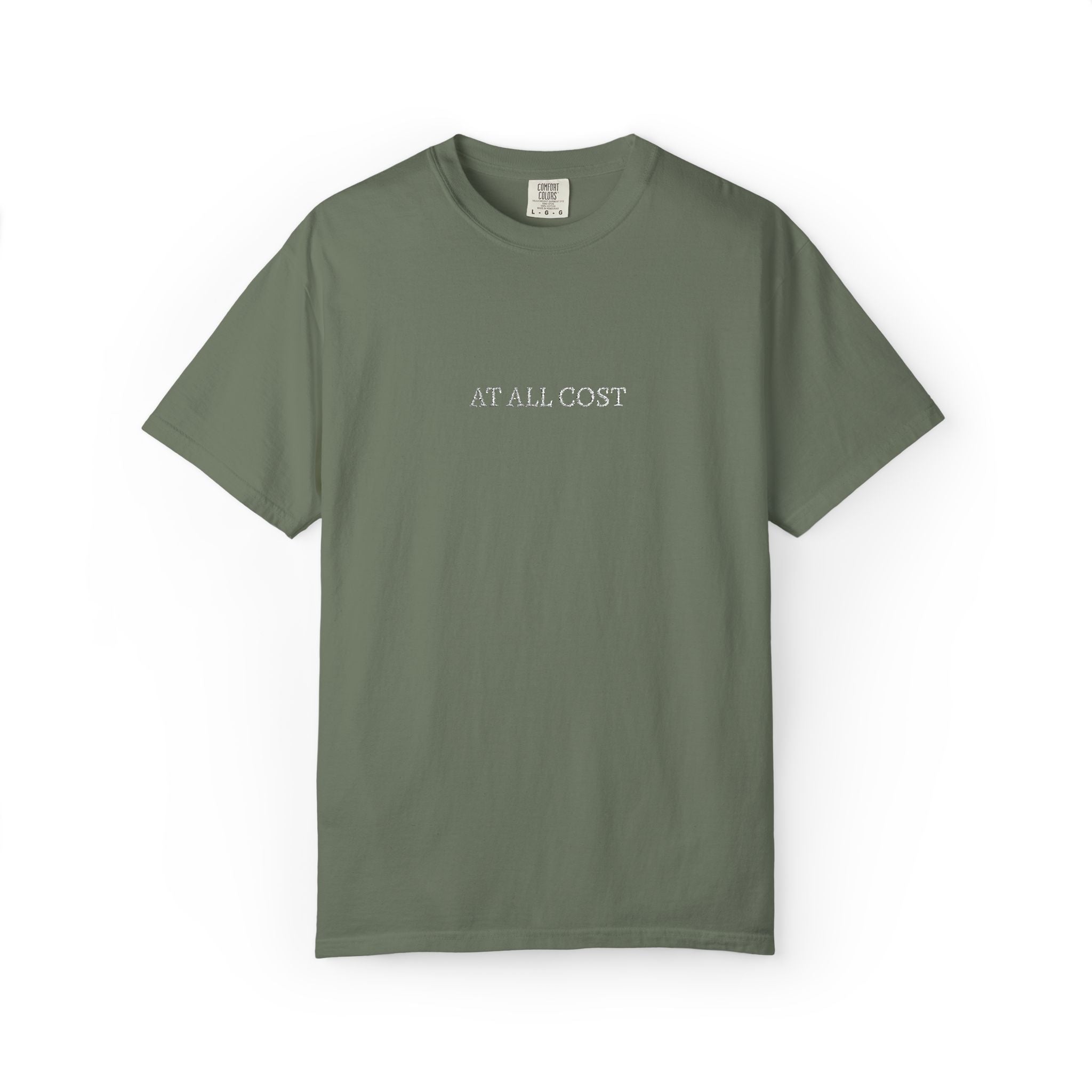 At All Cost- Embroidered- Christian Comfort Colors T-Shirt