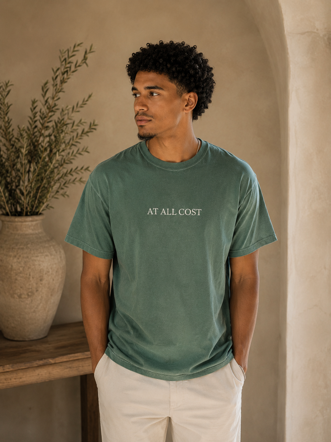 At All Cost- Embroidered- Christian Comfort Colors T-Shirt