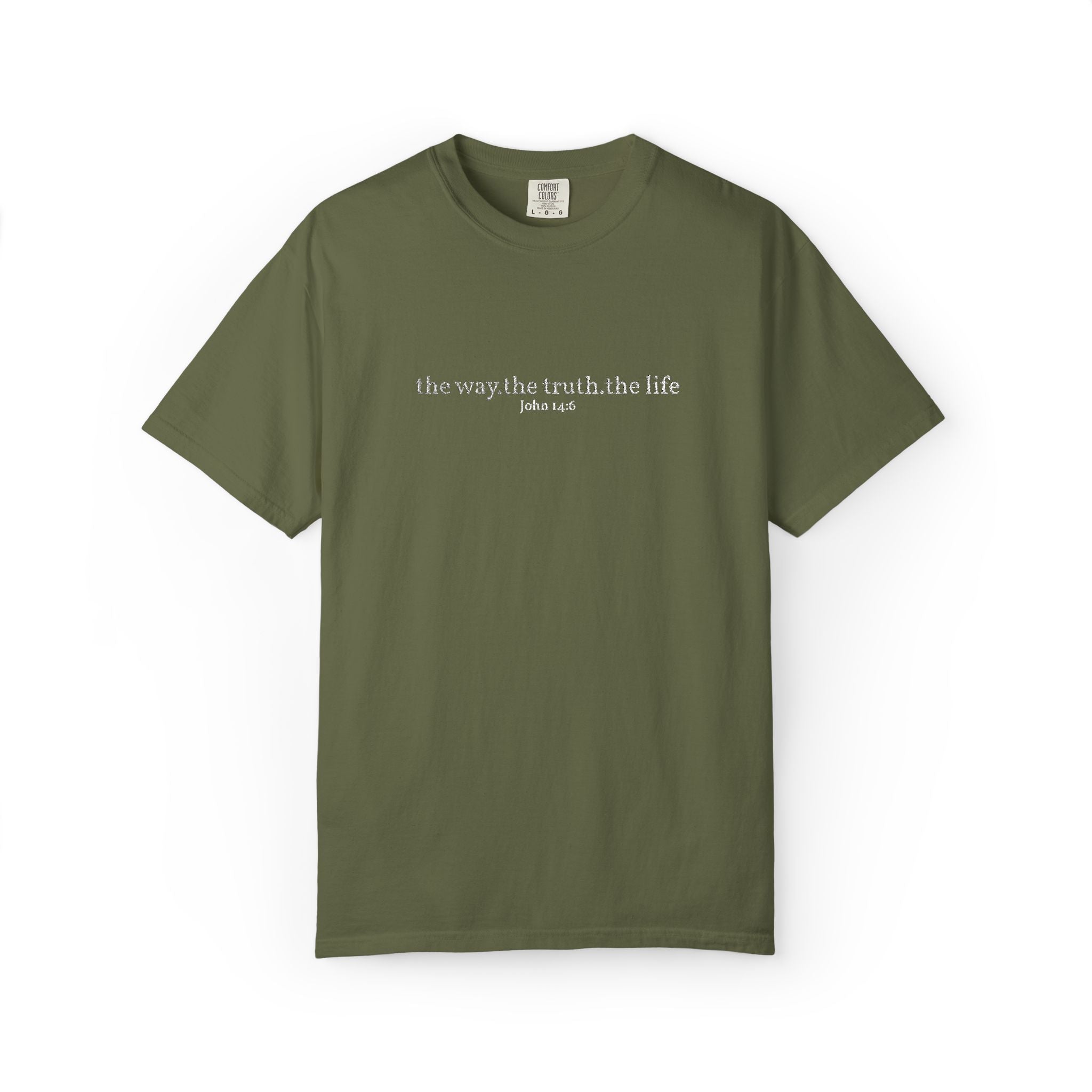 The Way The Truth The Life- Embroidered- Comfort Colors T-Shirt